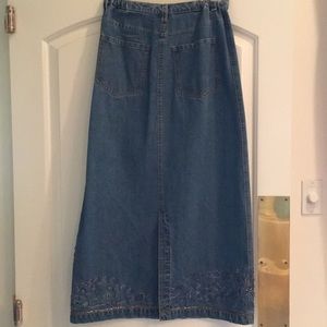 Chico's Skirts - Chico’s beaded denim maxi skirt Chico's Skirts - Chico’s beaded denim maxi skirt